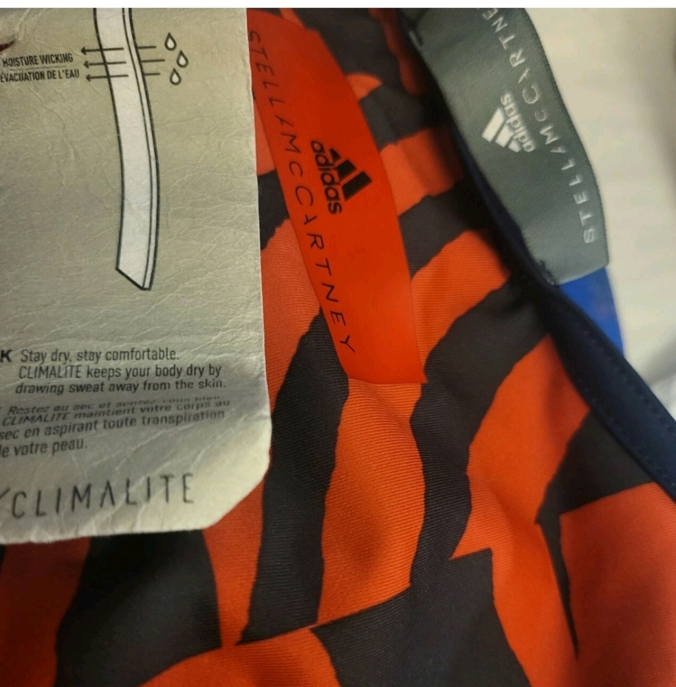 Adidas by Stella McCartney‎ Zebra Print Front Zip CLIMALITE Active-Wear Top Sz S - Picture 9 of 9